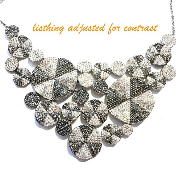 Show-Stopping Judith Jack Sterling Silver Statement Necklace/Marcasite Bib — EUC - Picture 7 of 8